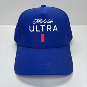 Michelob Ultra Trucker Hat Blue Mesh Snapback Cap Beer Logo Adjustable Baseball